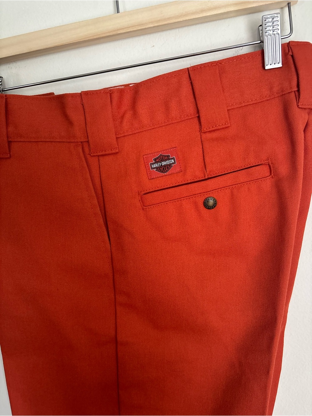 Dickies x Harley-Davidson 874 Work Pants Orange Twill Cotton/Poly Size 32x32 - Picture 6 of 9
